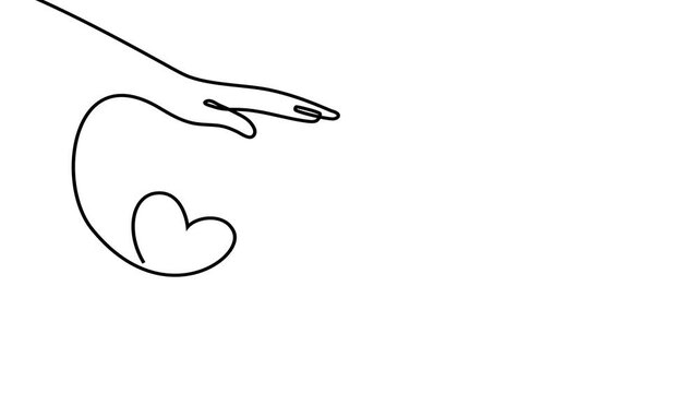 Continuous one line cat drawing art outline illustration draw paw. Cat drawing one line pet animal heart single kitten silhouette simple poster lineart footprint abstract print logo vector veterinary.