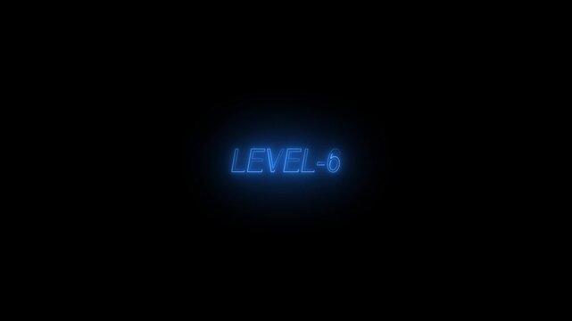 Level neon bright text font colorful 4k video animation.next level neon title Laser vintage effect Infinite