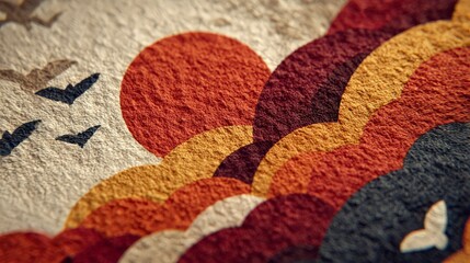 Fototapeta premium Colorful abstract art with layered textures.