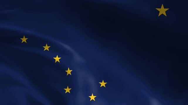 Waving flag of Alaska with the Big Dipper and North Star constellation a symbol of the states identity and northern location perfect for patriotic or travel themes