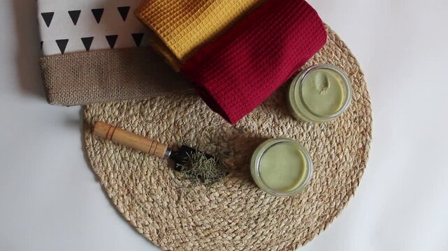 Herbal Hair Care Ingredients on Display