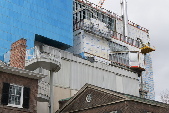 construction progresses at the AGO expansion: Dani Reiss Modern and Contemporary Gallery, Grange Park side, Toronto