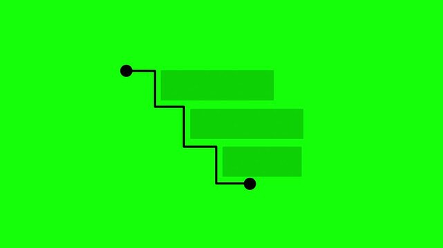 three section infographic diagram animation. 