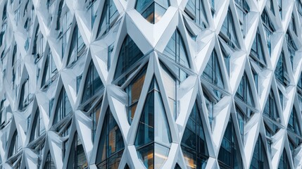 Obraz premium Geometric pattern of modern building facade.