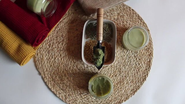 Natural Herbs and Seeds for Hair Care