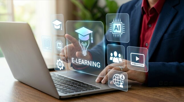 Digital Learning Platform with Holographic Education and AI Interface