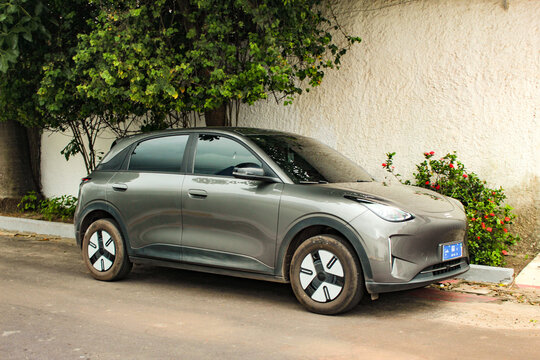 Geely EX2 automobile, or Geely Xingyuan, an electric subcompact hatchback manufactured by the Chinese automaker Geely Auto, in the city of S&atilde;o Lu&iacute;s, MA, Brazil.