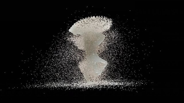 Character Milk splash in slow motion. 3D animation of white and brown liquid cream drops splash isolated on brown. Alpha matte included for compositing. 4K bright white and dark design element