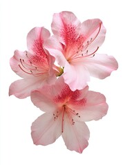 Naklejka premium Pink Azalea Flowers Isolated on White Background Vibrant Spring Bloom Composition