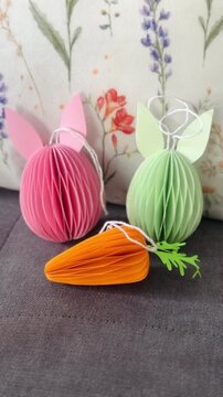 DIY Paper Easter Bunny Eggs: Easy Colorful Decor
