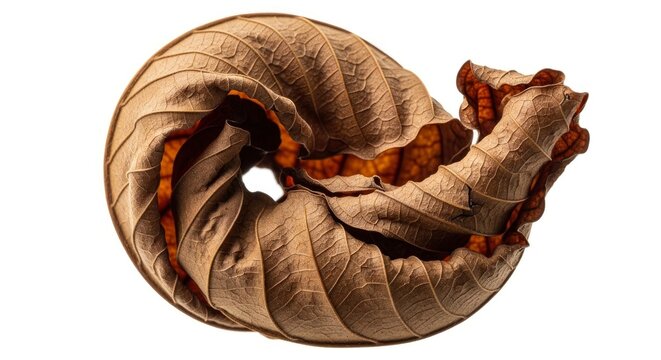 Coiled nautilus shell a natural spiral wonder of the ocean depths