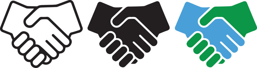 Fototapeta premium modern handshake vector icon