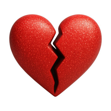 PNG Broken heart symbolizes emotional pain.