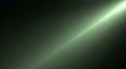 Obraz premium Abstract green light beam on dark background, futuristic digital effect, glowing gradient, modern technology concept, vibrant color gradient, dynamic lighting effect.