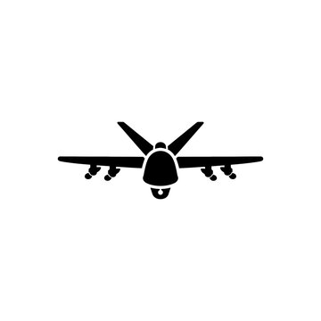 Aerial Surveillance Stealth Drone Icon