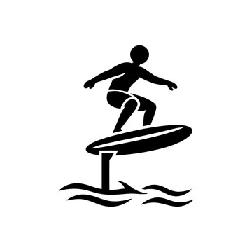 Lift Foil Wave Surfing Icon