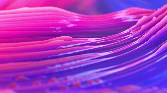 Abstract flowing pink and purple waves with textured layers and soft light motion background for