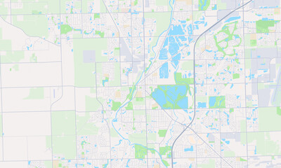 Obraz premium Plainfield Illinois map