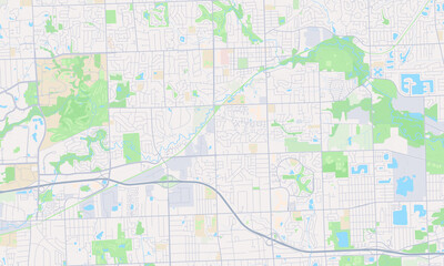Obraz premium Rochester Hills Michigan map