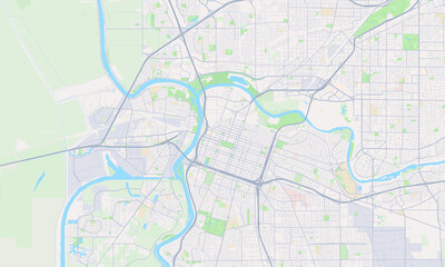 Obraz premium Sacramento California map