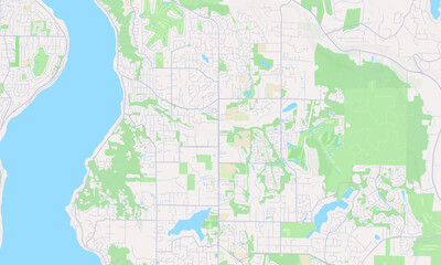 Obraz premium Sammamish Washington map