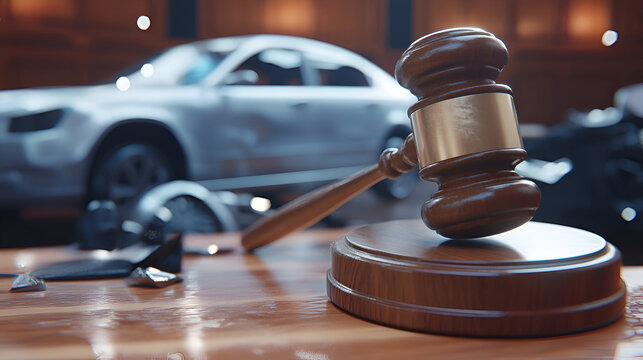 gavel on a white background