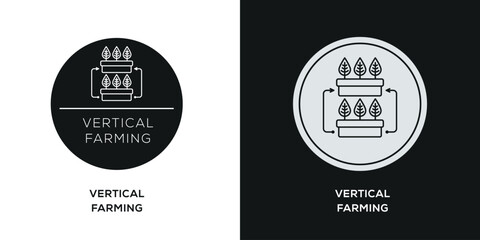 Obraz premium Creative (Vertical Farming) icon, vector sign.