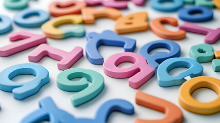 Fototapeta premium abc letters and numbers
