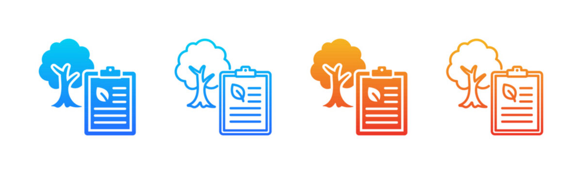 Biodiversity Plan icon sheet multiple style collection