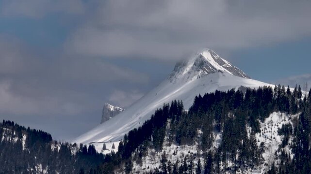 Dent de Lys covered with snow