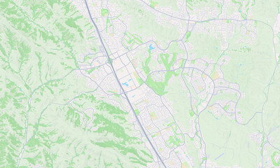 Fototapeta premium San Ramon California map