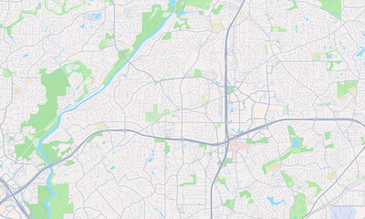 Fototapeta premium Sandy Springs Georgia map