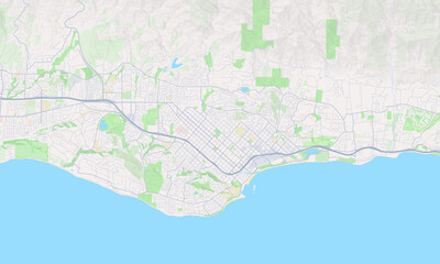 Obraz premium Santa Barbara California map