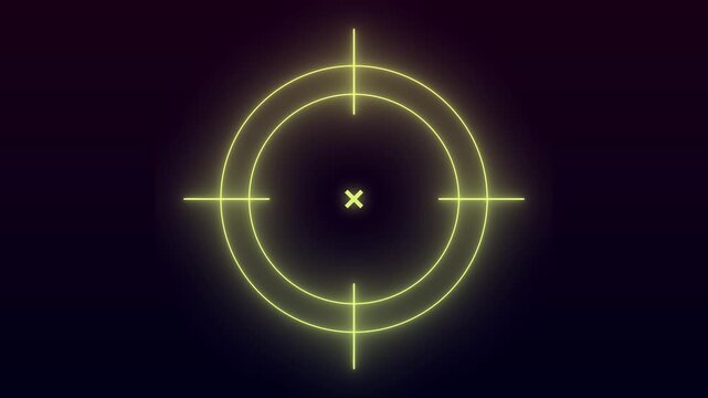 Military target icon with saber effect
