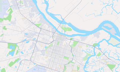 Naklejka premium Savannah Georgia map