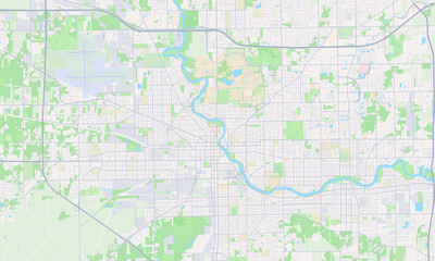 Naklejka premium South Bend Indiana map
