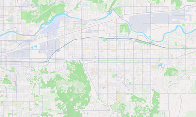 Fototapeta premium Spokane Valley Washington map
