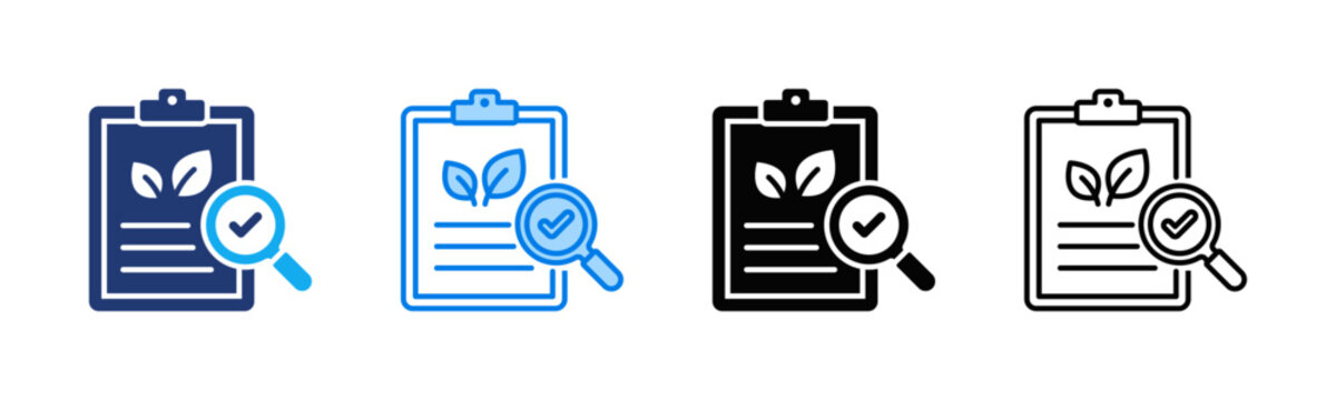 Impact Assessment icon sheet multiple style collection