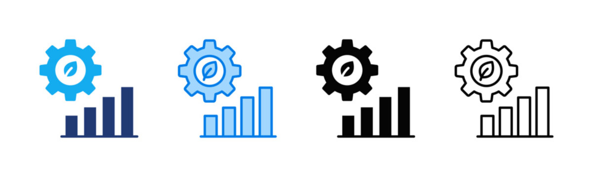 Resource Efficiency icon sheet multiple style collection