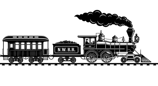 steam train on the railway