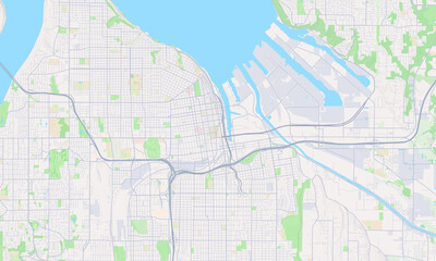 Obraz premium Tacoma Washington map