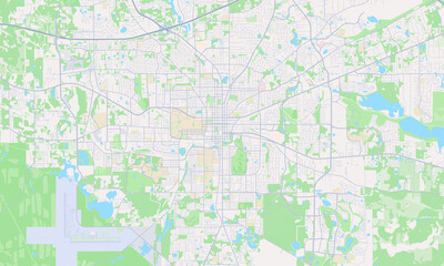 Naklejka premium Tallahassee Florida map