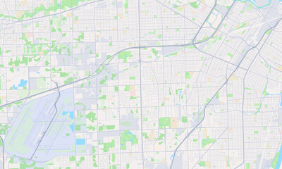 Obraz premium Taylor Michigan map