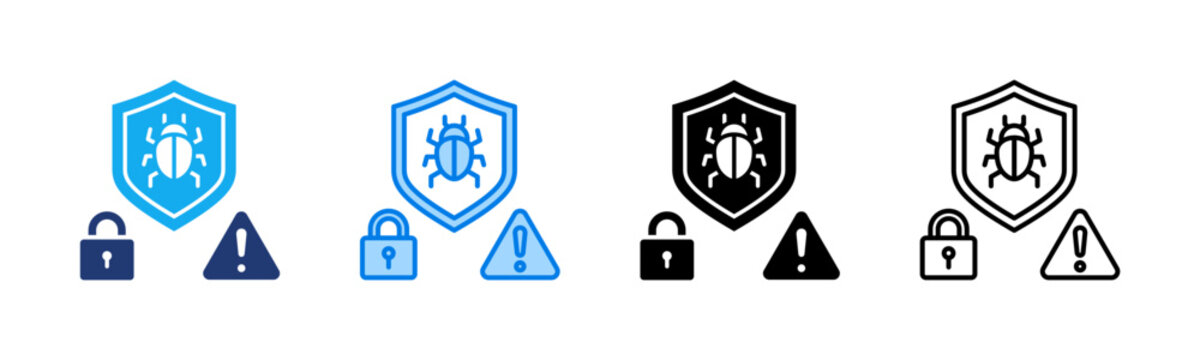 Malware Protection icon sheet multiple style collection