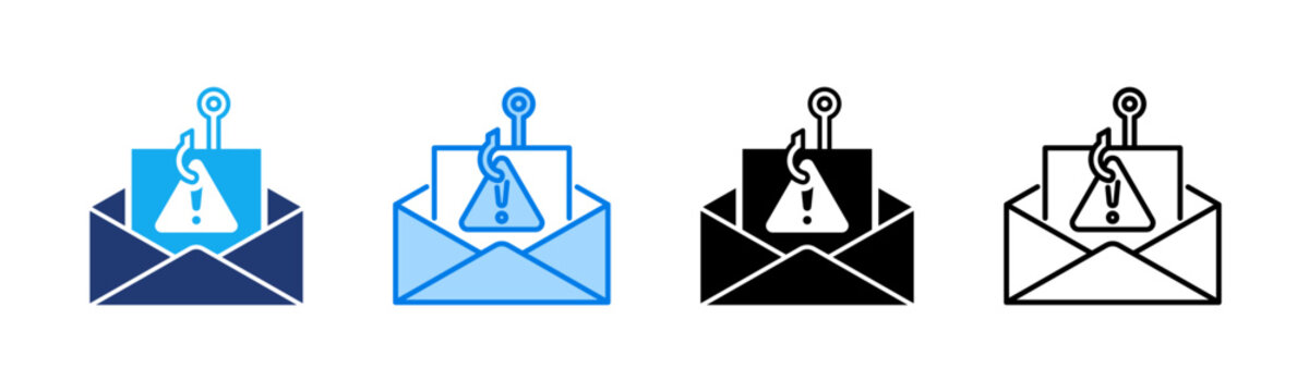 Phishing Alerts icon sheet multiple style collection