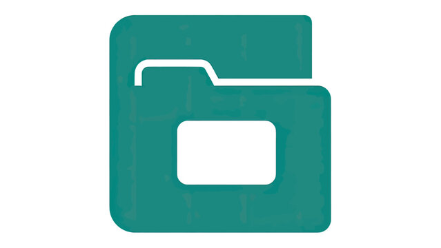 Teal folder icon with rounded corners and subtle textured background