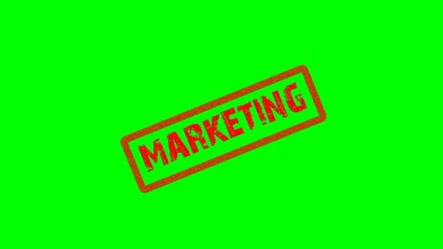 Marketing Rectangular Stamp Animation on Green Screen Background