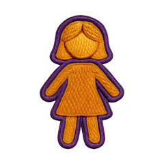 Obraz premium PNG Colorful embroidered female patch