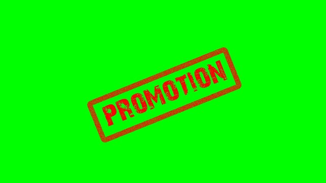 Promotion Stamp on Green Screen - Marketing Offer Background