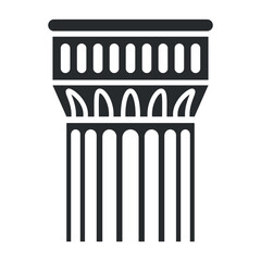 Fototapeta premium Icon of an ancient column head vector design showing classic architectural elements used in historical structures